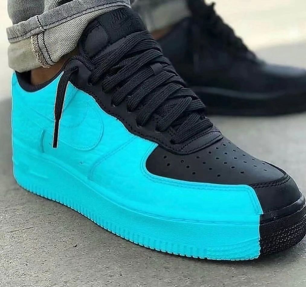 Custom Air Force 1 Blue Black