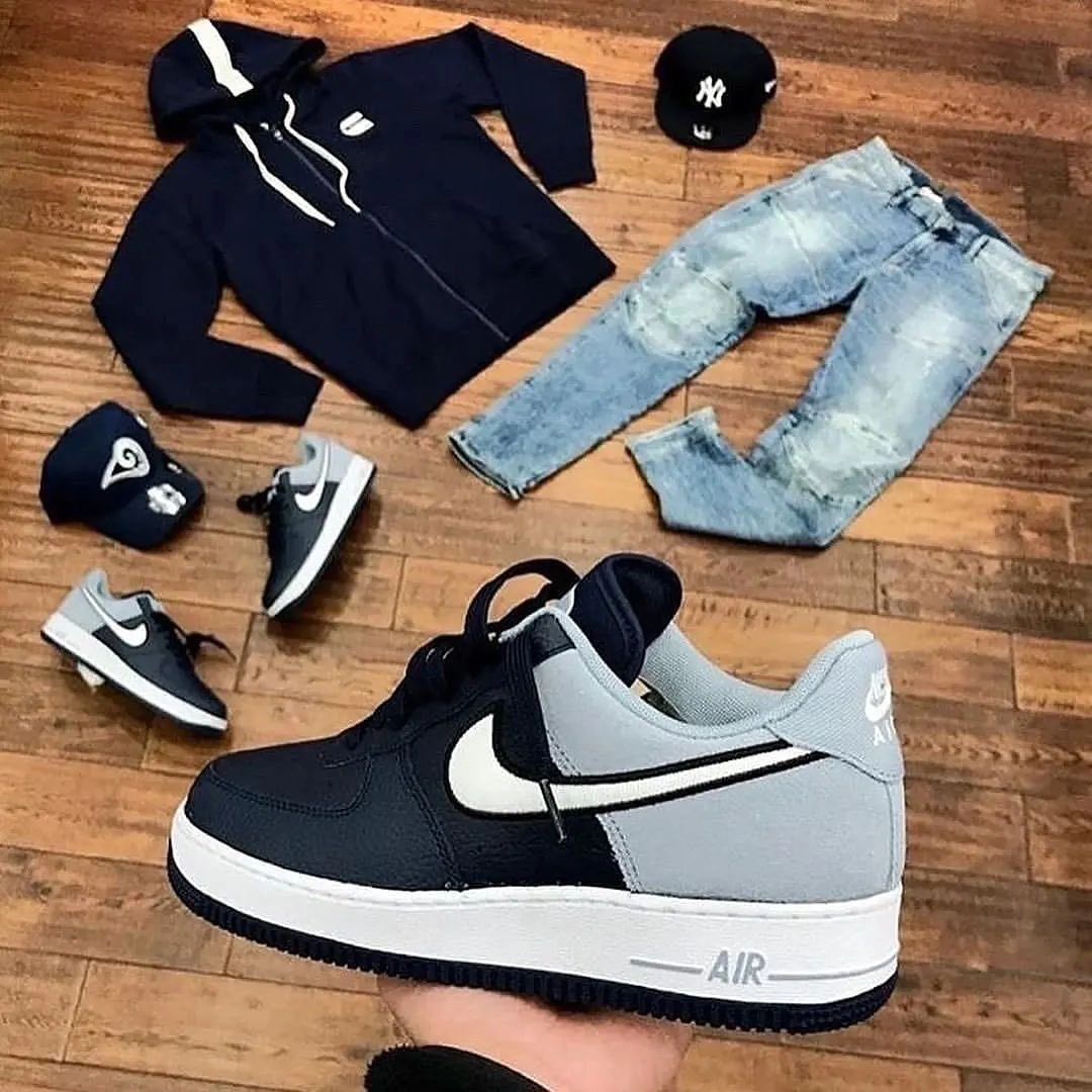 Custom Air Force 1 Black Gray