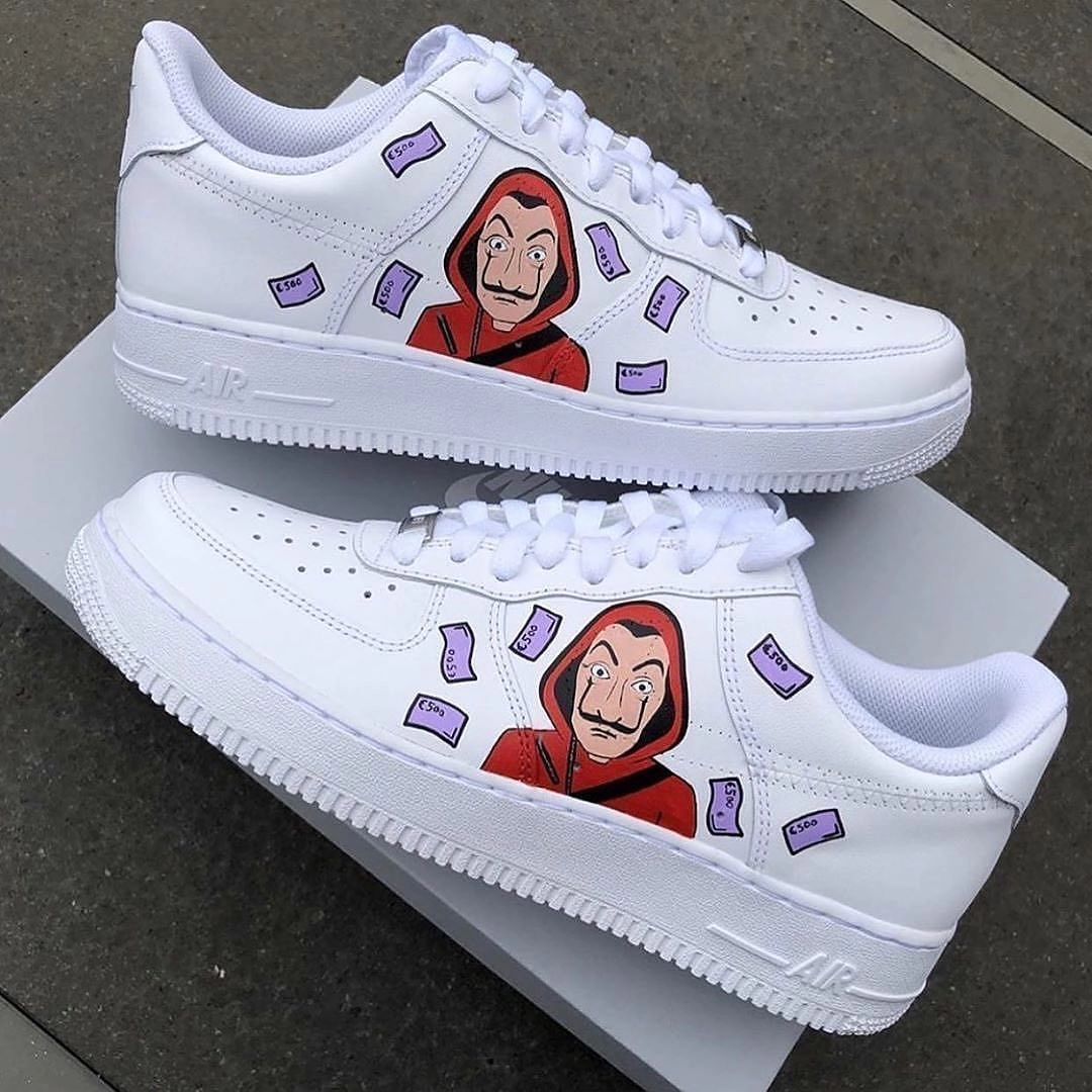 Custom Air Force 1 Cartoon Role Red Purple