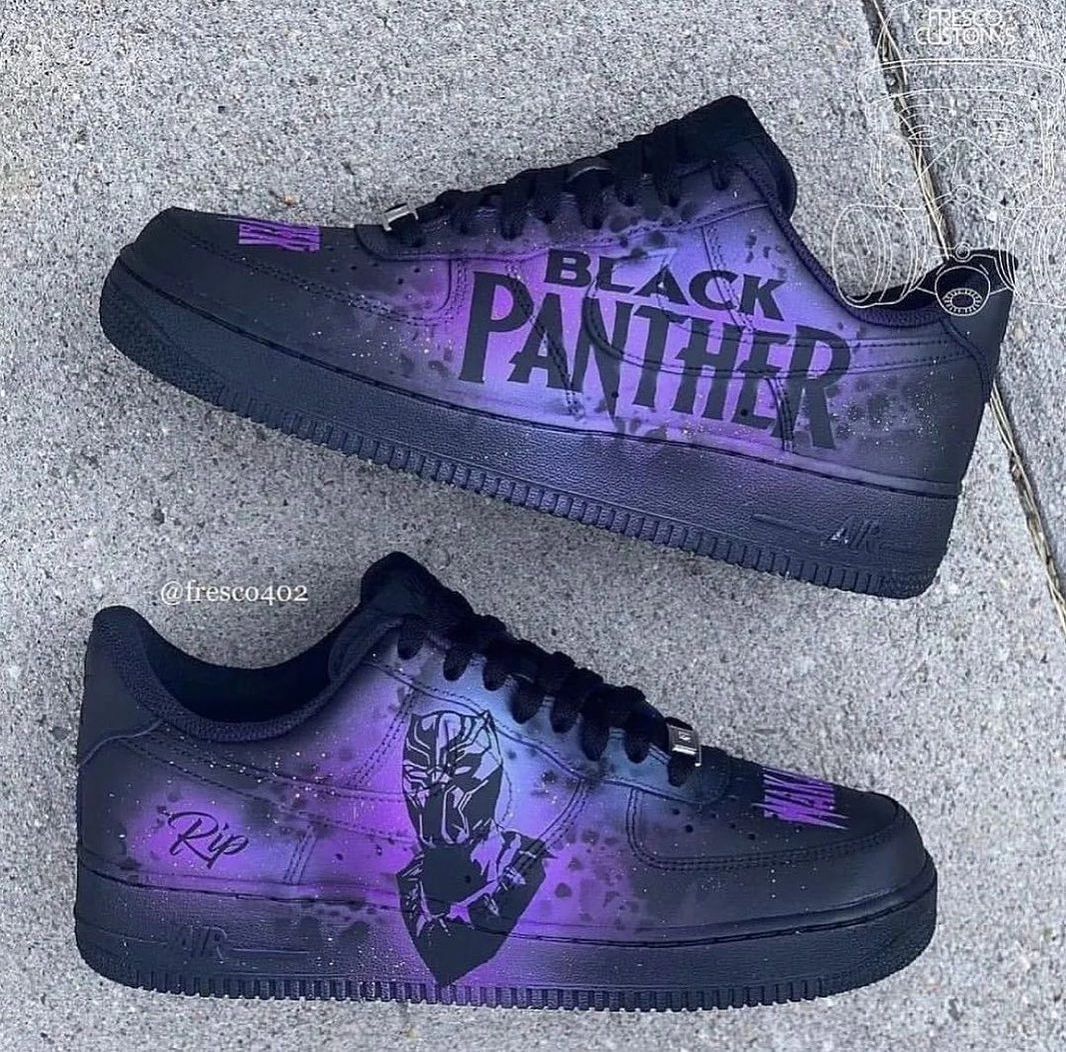 Custom Air Force 1 Purple Batman Black