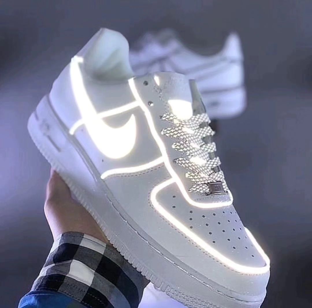 Custom Air Force 1 Reflective Swoosh Line â Lilaccustom