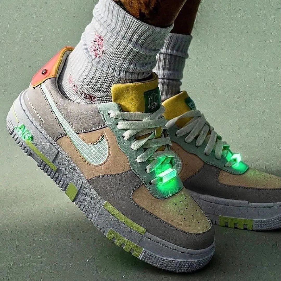 Custom Air Force 1 Light Yellow Gray White
