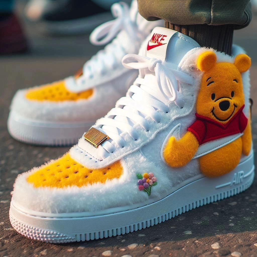 Custom Air Force 1 Hairy Yellow Bear