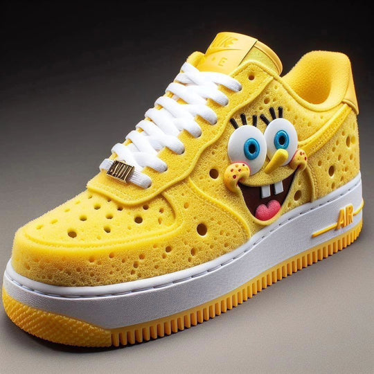 Custom Air Force 1 Yellow Sponge