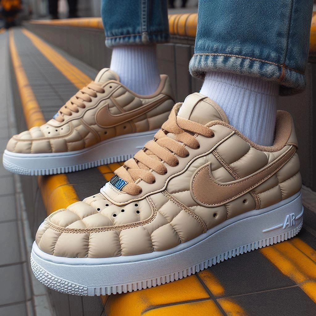 Custom Air Force 1 Block Khaki