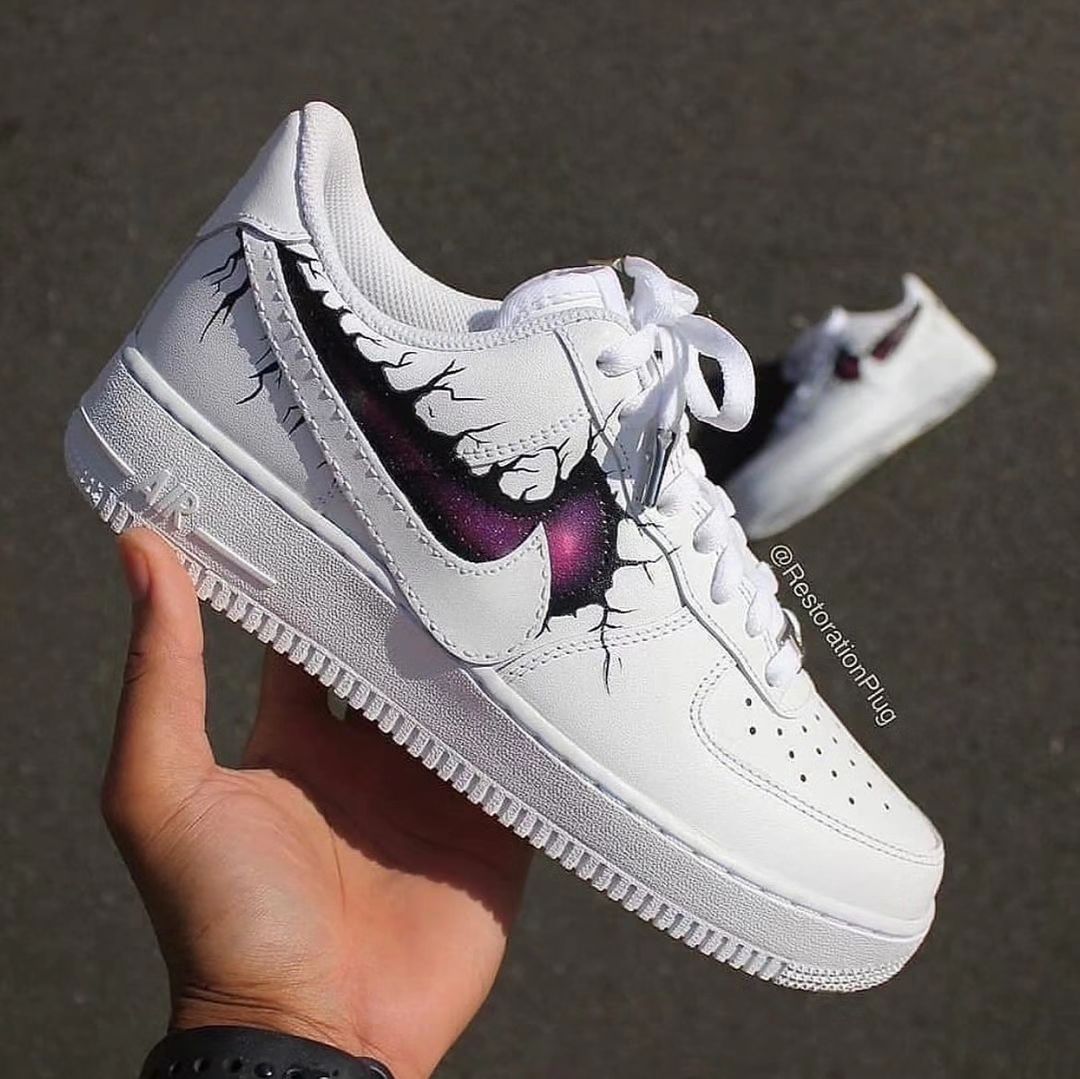 Custom Air Force 1 Shadow Purple Branch