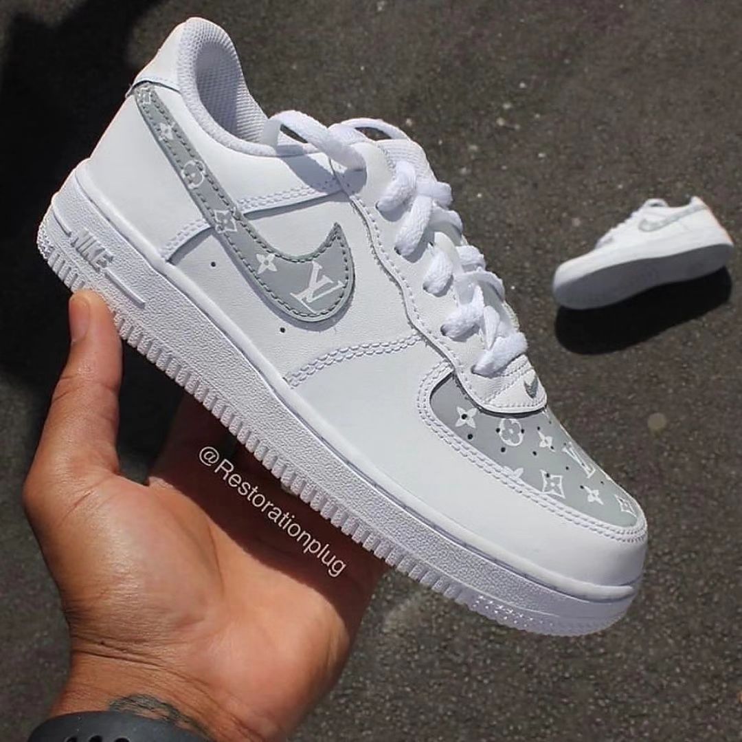 Custom Air Force 1 Lv Font Gray