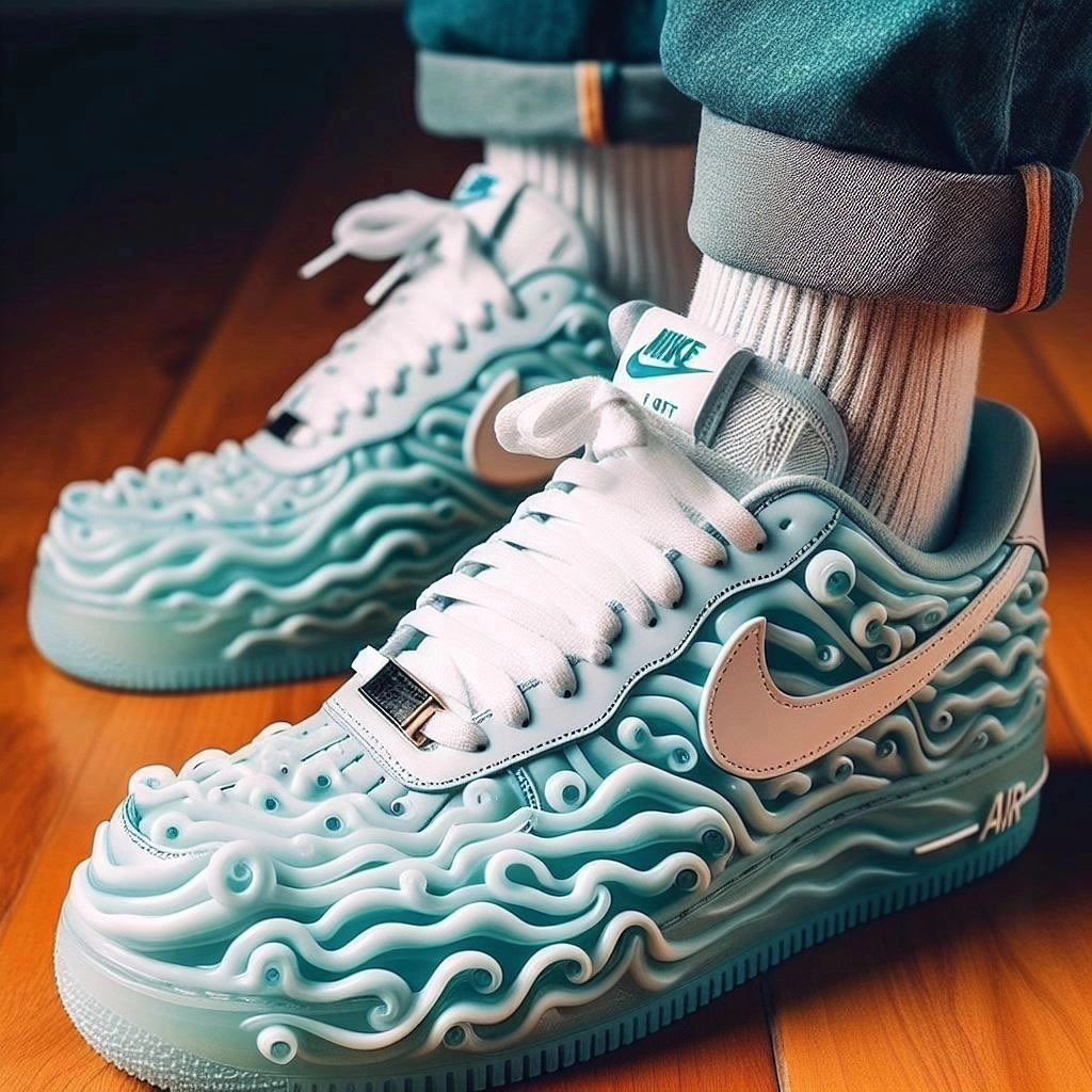 Custom Air Force 1 Blue Wave