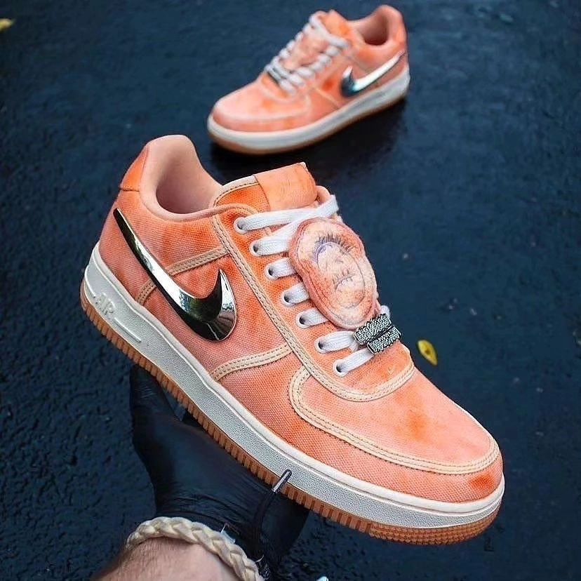 Custom Air Force 1 Orange Sliver Swoosh