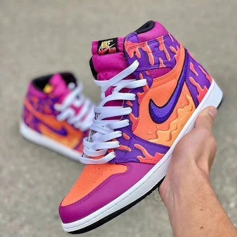 Custom Air Force 1 Orange Purple