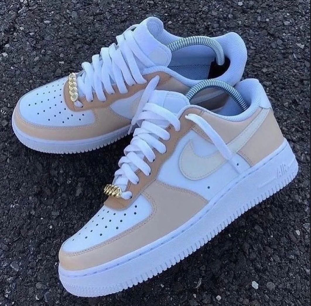 Custom Air Force 1 khaki White