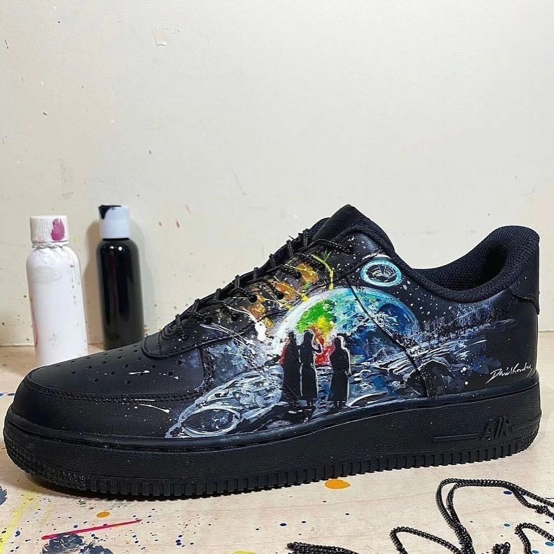 Custom Air Force 1 Magic World Black Blue Orange