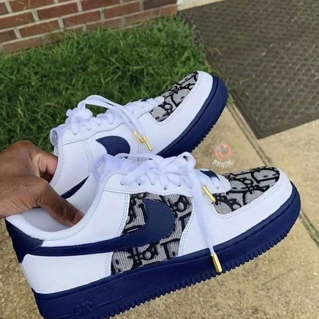 Custom Air Force 1 Dior Font Patch