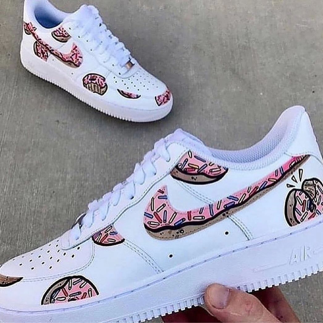 Custom Air Force 1 Pink Donut