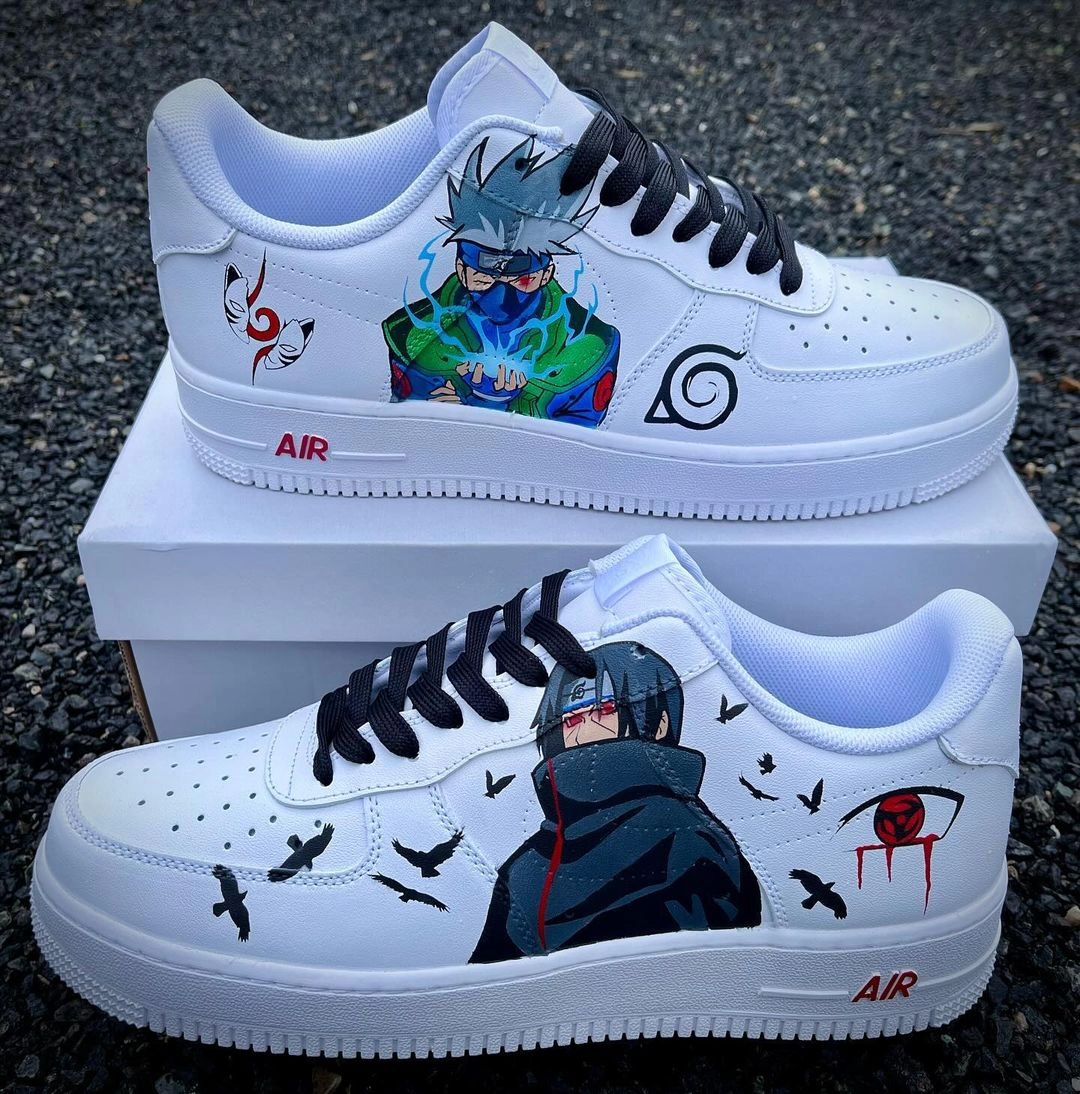 Custom Air Force 1 Cartoon Naruto Black