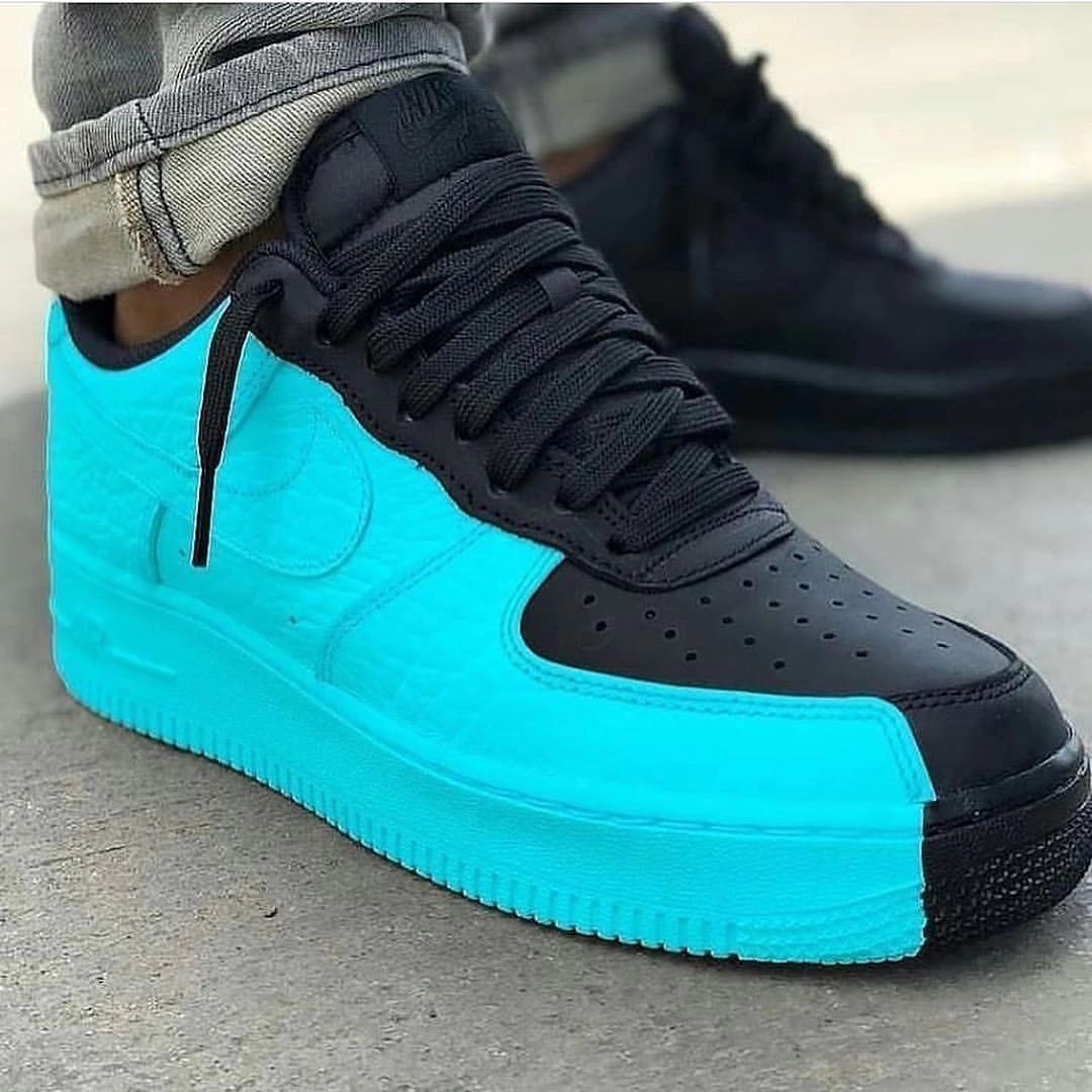 Custom Air Force 1 Blue Black