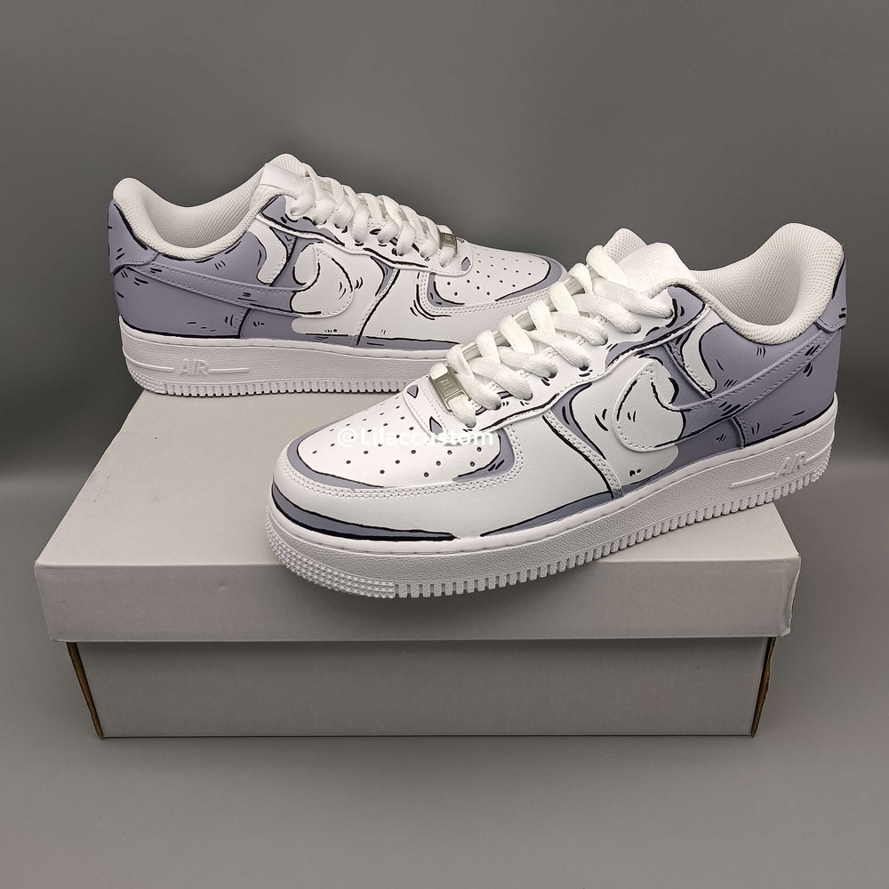 Nike Air Force 1 Cartoon Gray White Custom