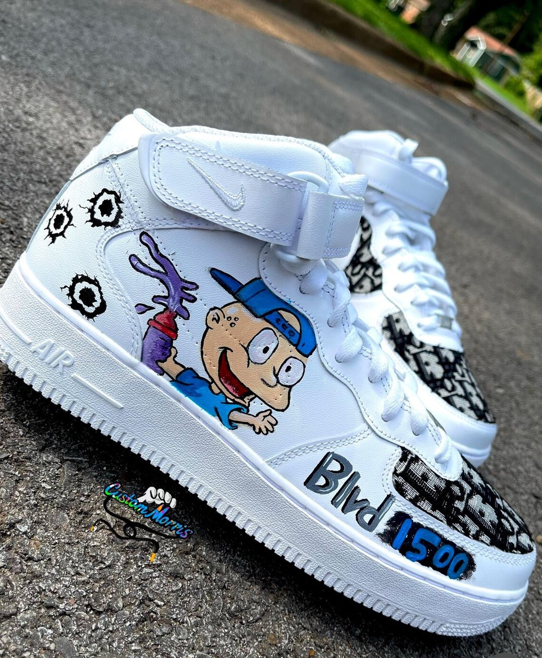 Custom Air Force 1 White Cartoon Character Mid