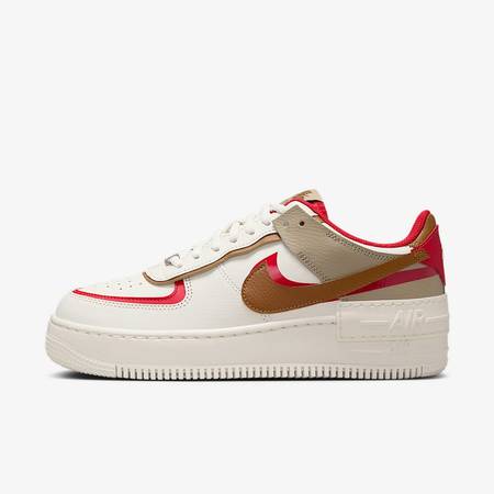 Custom Air Force 1 White Red Brown Design