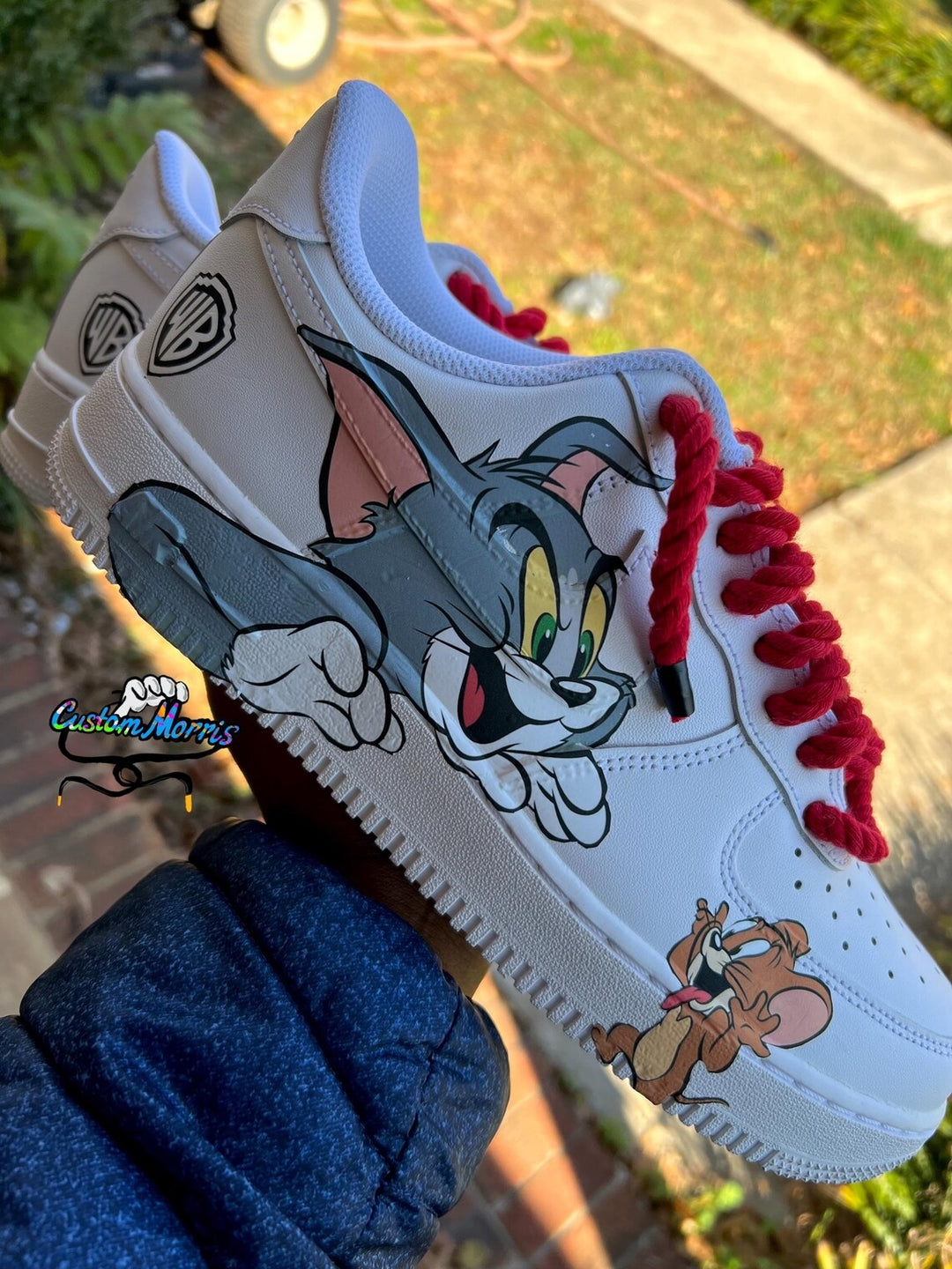 Custom Air Force 1 White Tom And Jerry Pattern