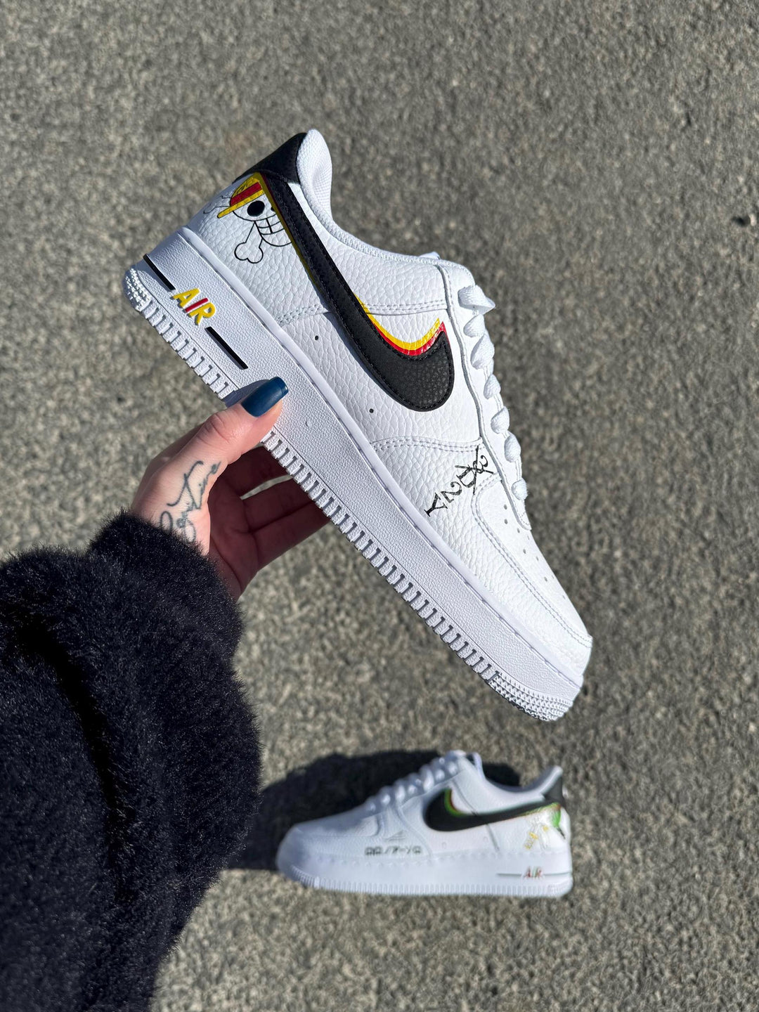 Custom Air Force 1 White With Cartoon Patterns