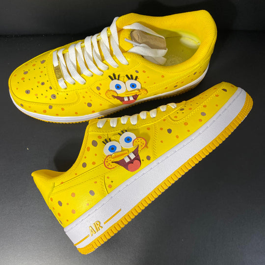 Custom Air Force 1 Yellow Sponge