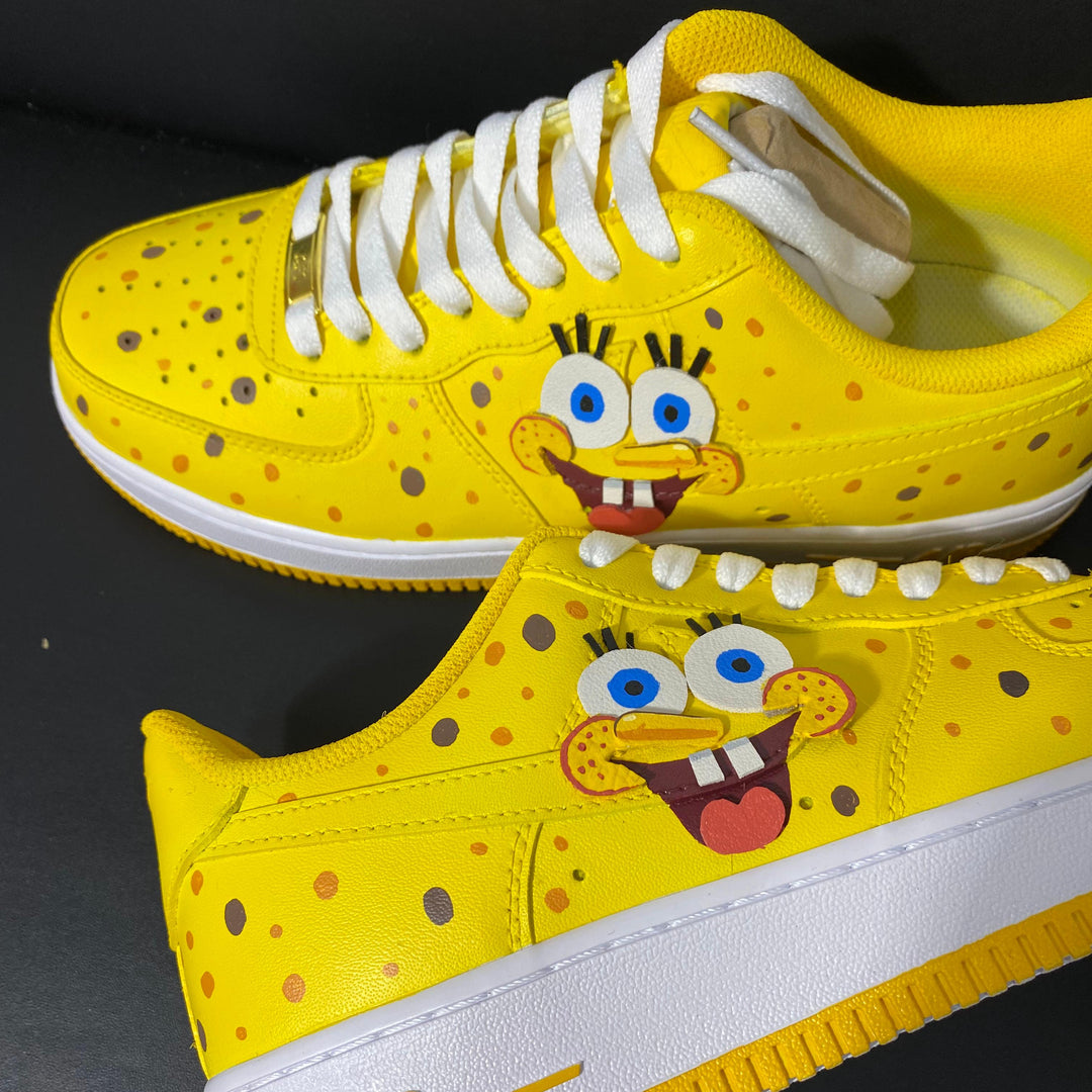 Custom Air Force 1 Yellow Sponge