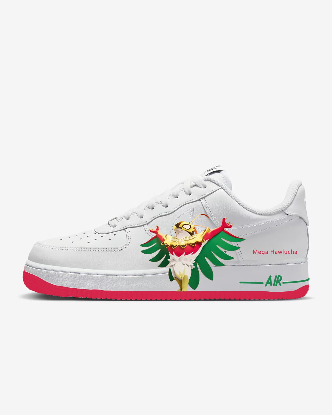 Custom Air Force 1 Red Gold Green Mega Hawlucha