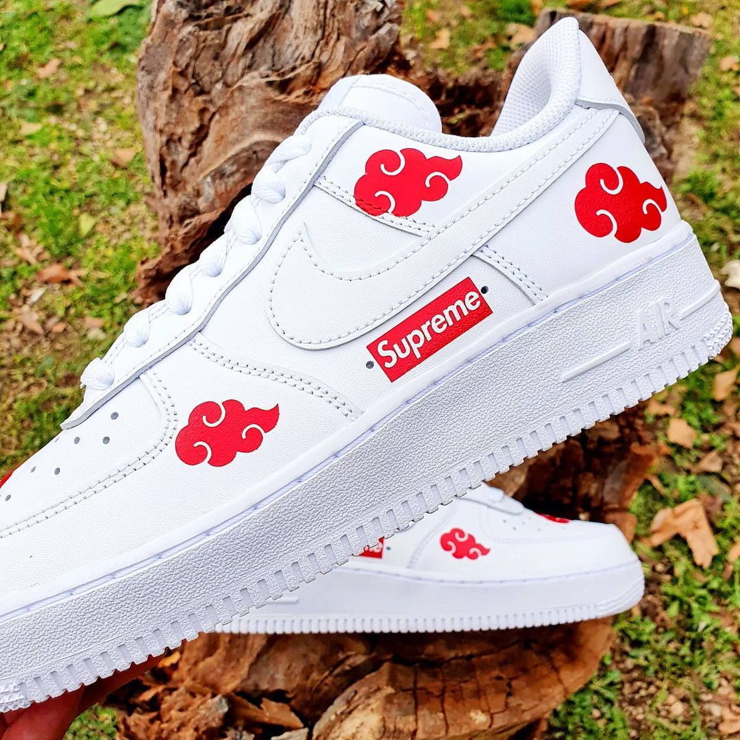 custom air force 1 red and black