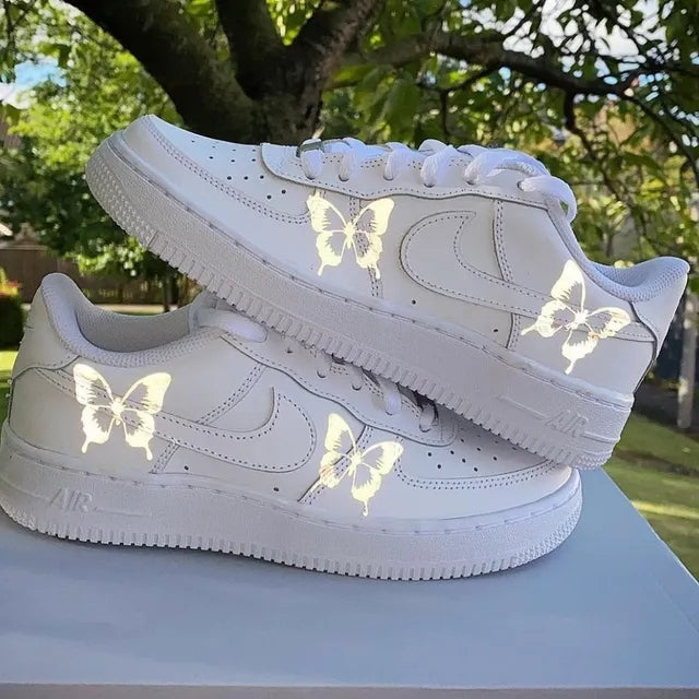 custom air force 1 reflective butterfly