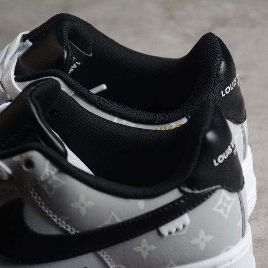 Custom Air Force 1 White Gray LV Print