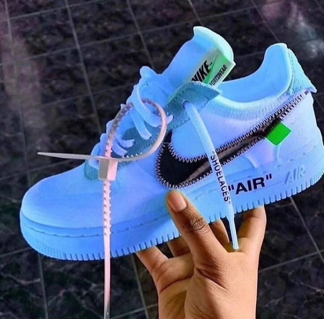 Custom Nike Air Force 1 Black Swoosh