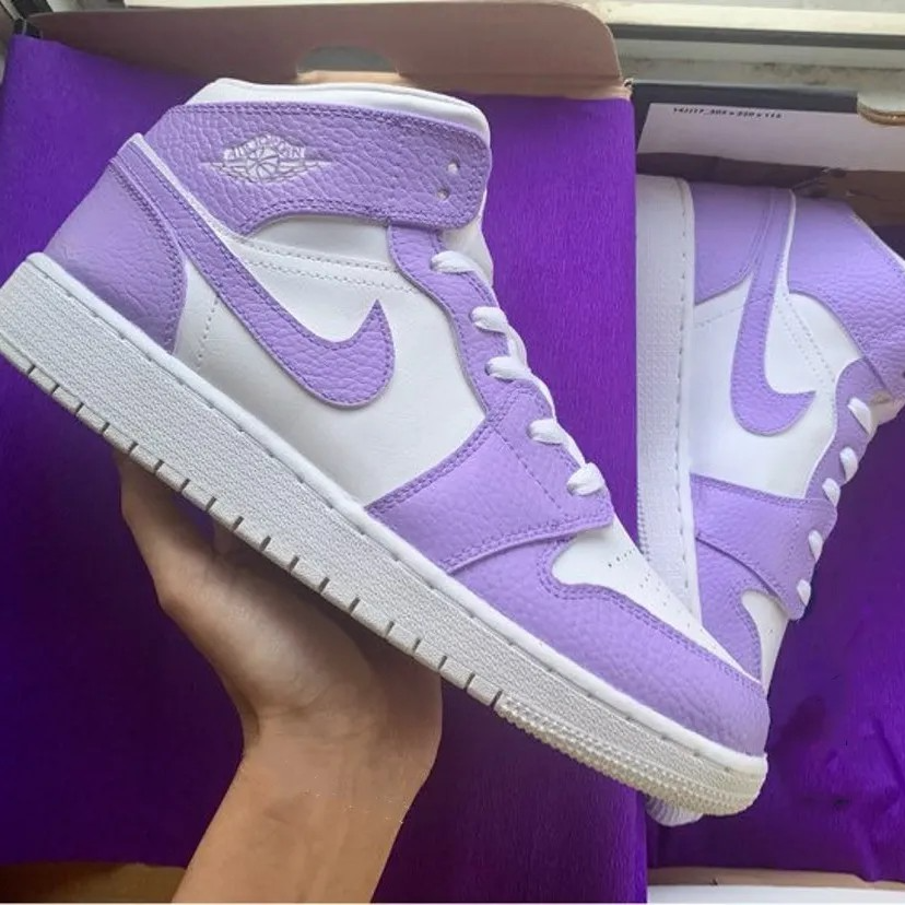 Custom Air Jordan 1 Purple White