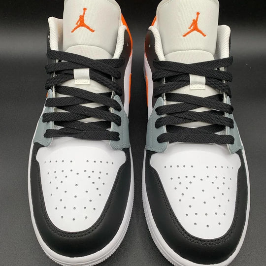 Custom Air Jordan 1 Orange Black Grey Low