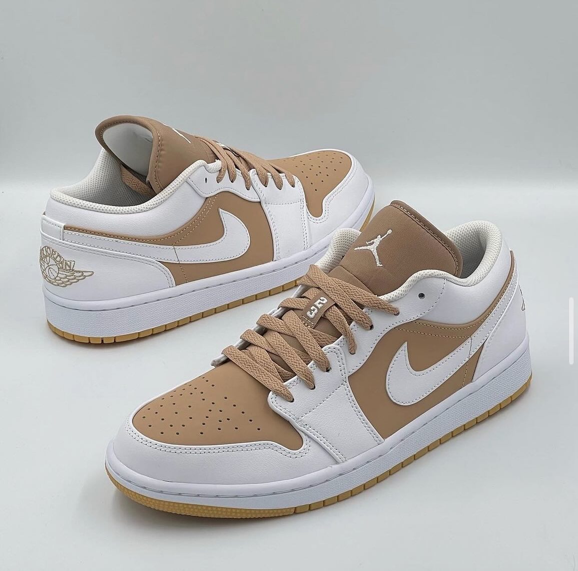 Custom Air Jordan 1 Khaki White Low