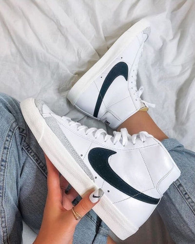 Custom Blazer White Black Grey High