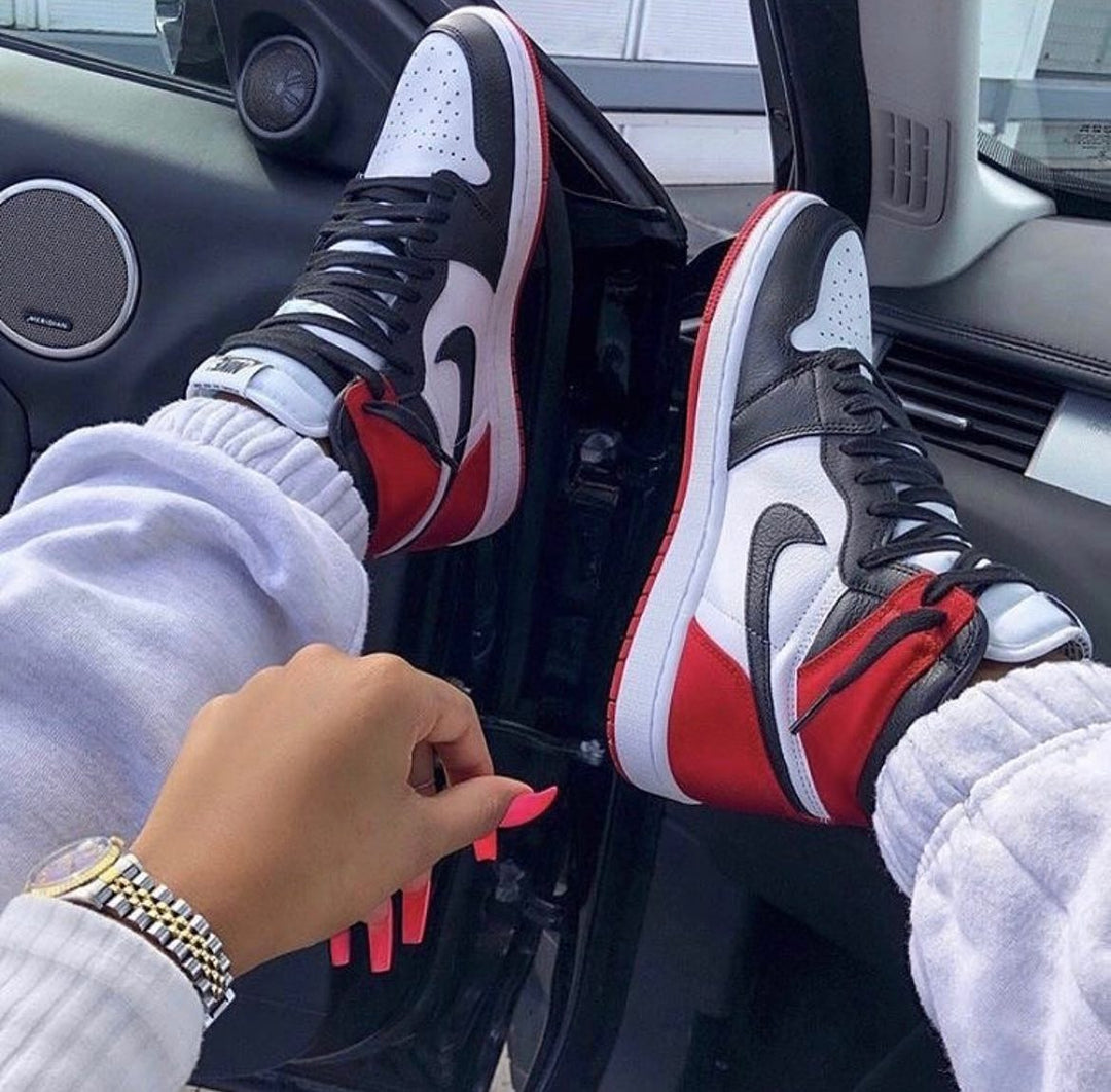 Custom Air Jordan 1 Black Red White