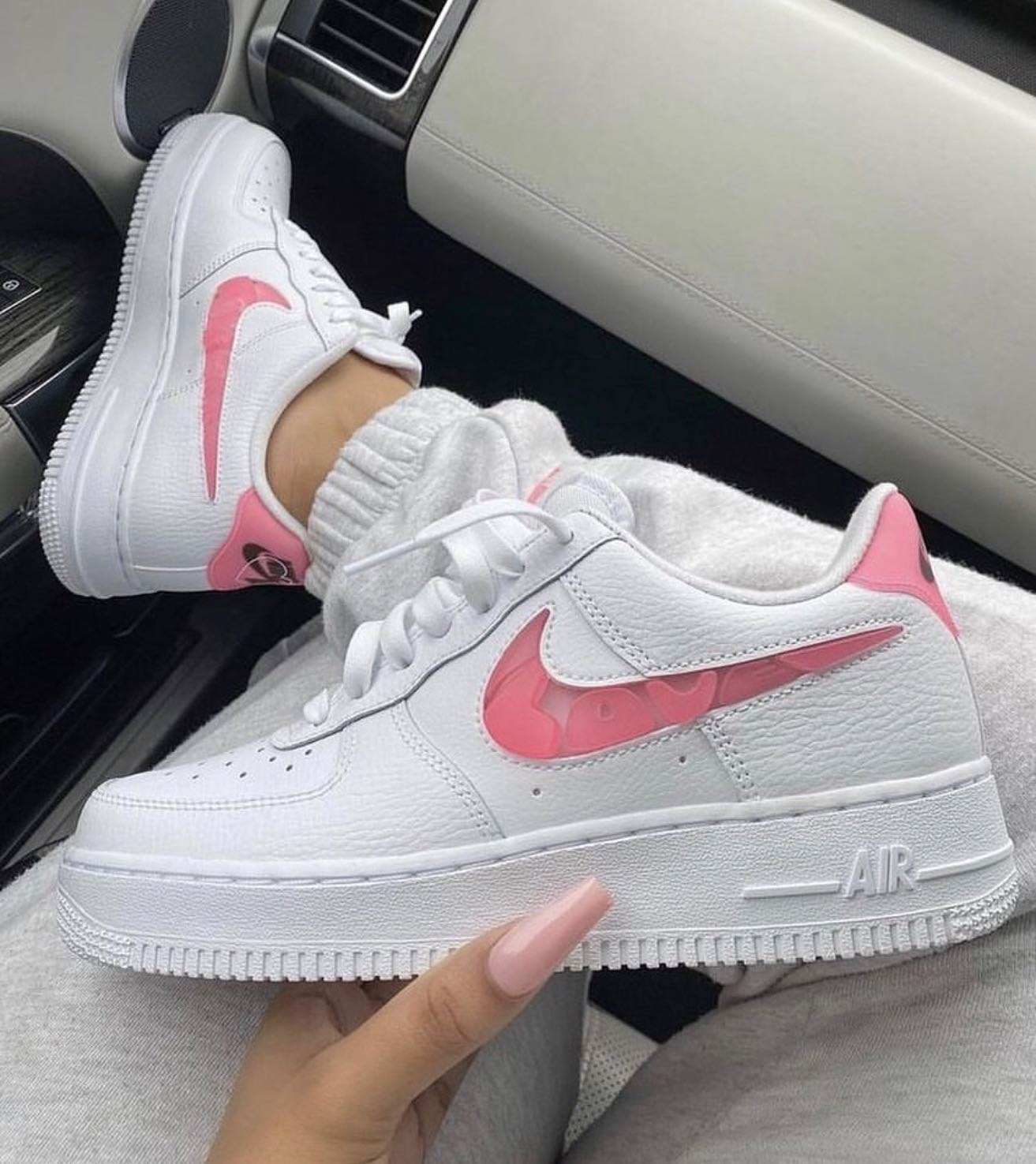 Custom Air Force 1 Pink Jelly Swoosh