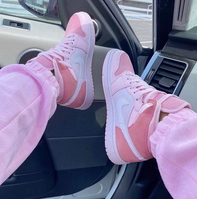 Custom Air Jordan 1 Light And Dark Pink