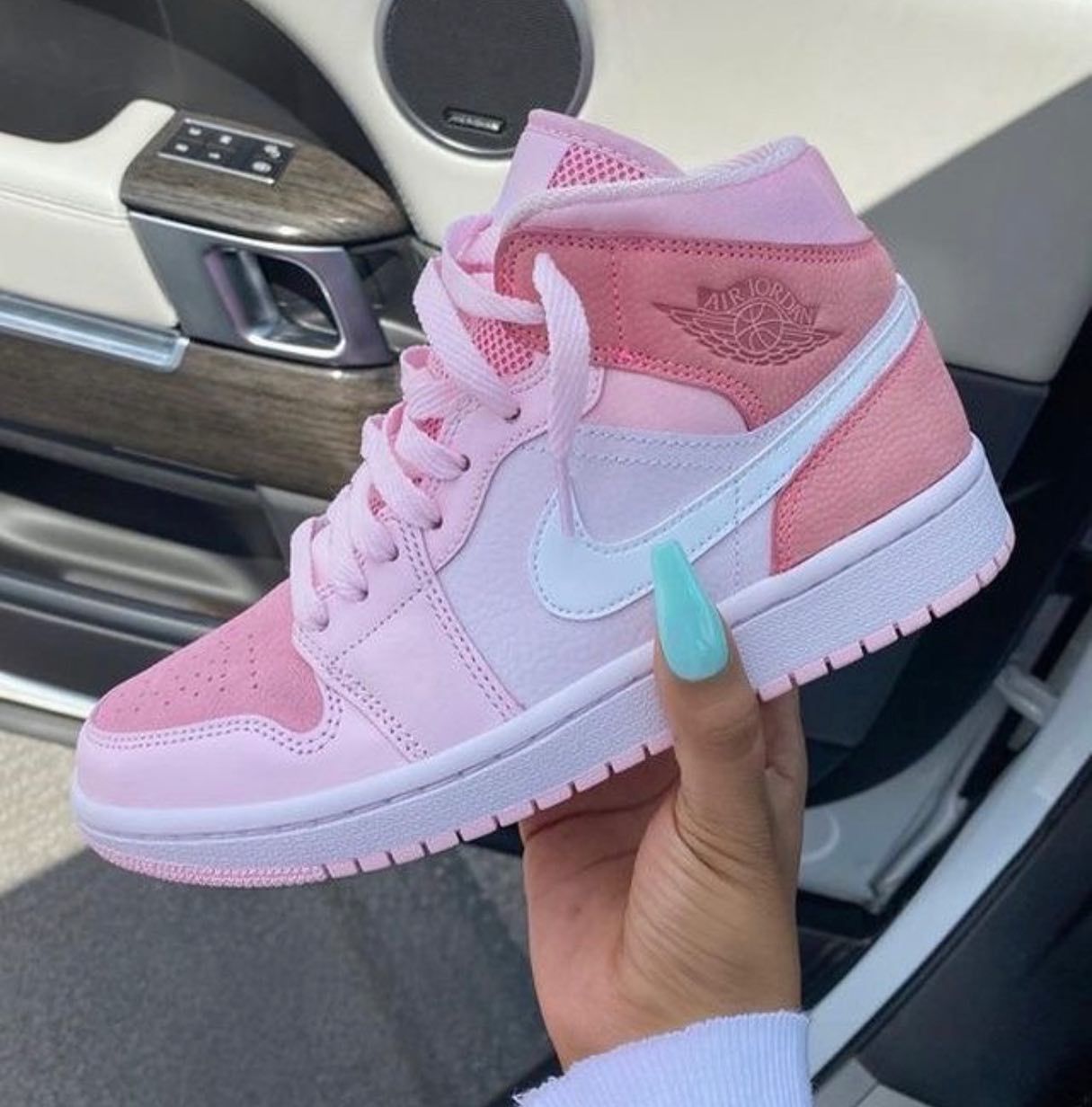 Custom Air Jordan 1 Light And Dark Pink