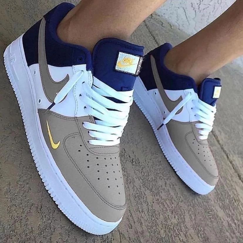Custom Air Force 1 Blue Mocha White