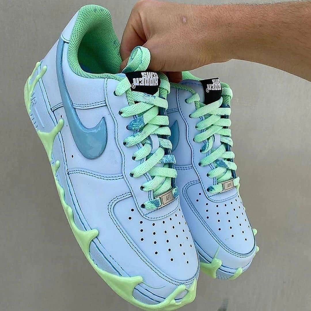 Custom Air Force 1 Blue Venom White
