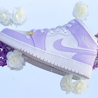 Custom Air Jordan 1 Purple & White