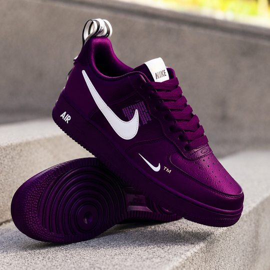 Hand Painted Purple Custom Air Force 1 Sneakers