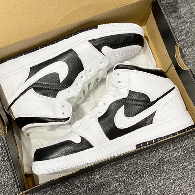 Custom Air Jordan 1 White And Black