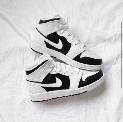 Custom Air Jordan 1 White Black