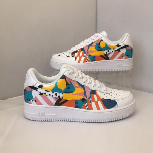 Hand-Painted Colorful Street Art Graffiti Custom Air Force 1 Sneakers