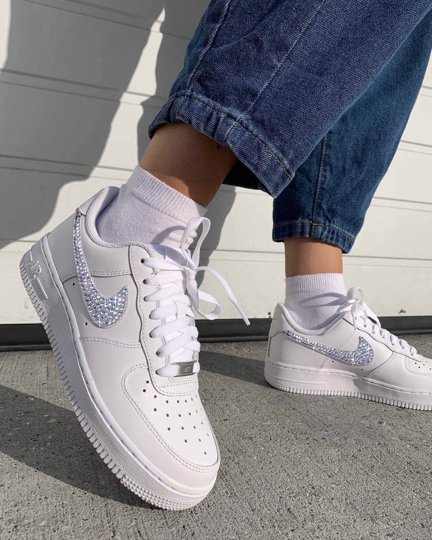 CUSTOM AIR FORCE 1 DIAMOND SWOOSH