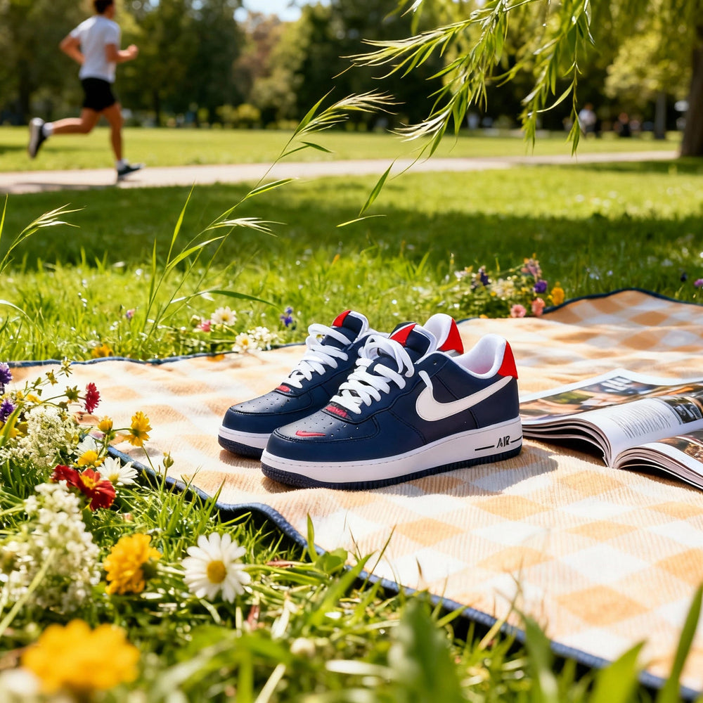 Custom Air Force 1 Bule Red White