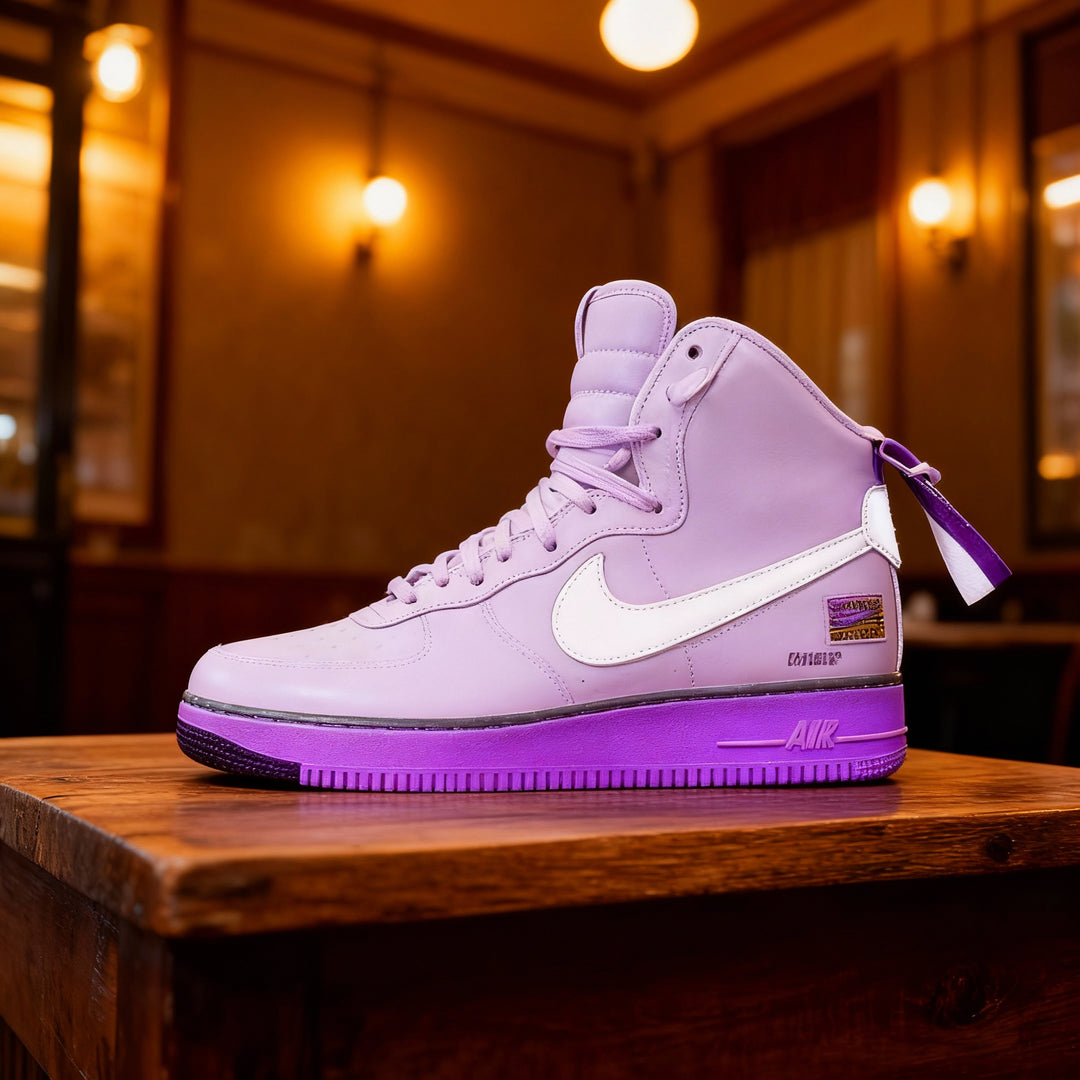 Custom Air Force 1 Light Purple White Swoosh